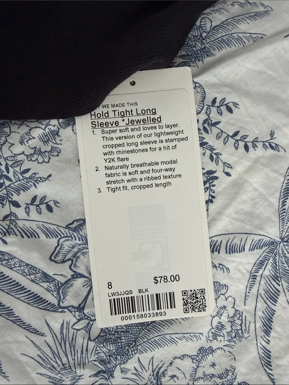 NWT Lululemon Women’s Hold Tight Long Sleeved Top